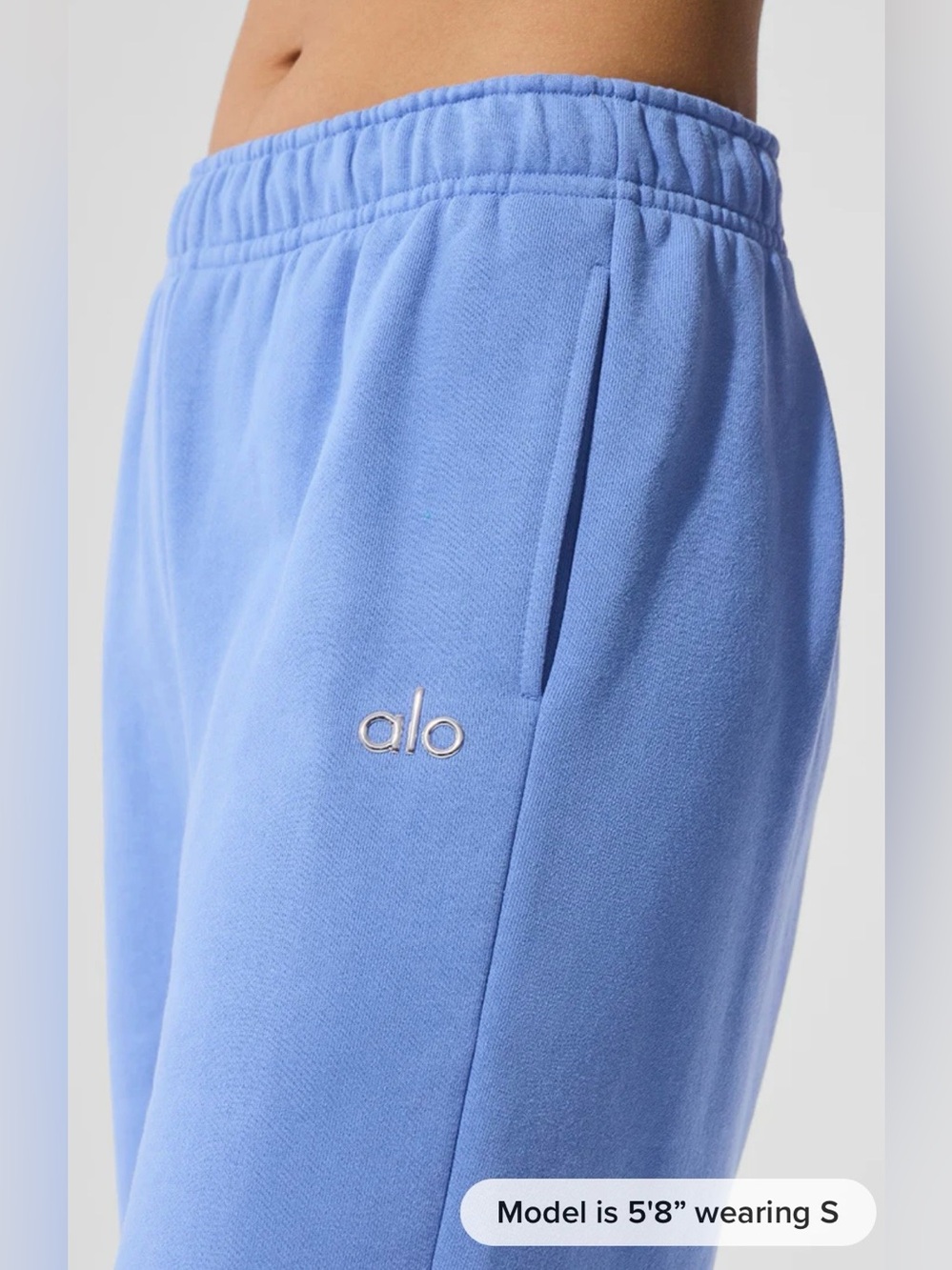 ALO Yoga NWT Accolade Sweatpants Joggers Crystal Clear Blue Size M - Picture 3 of 7